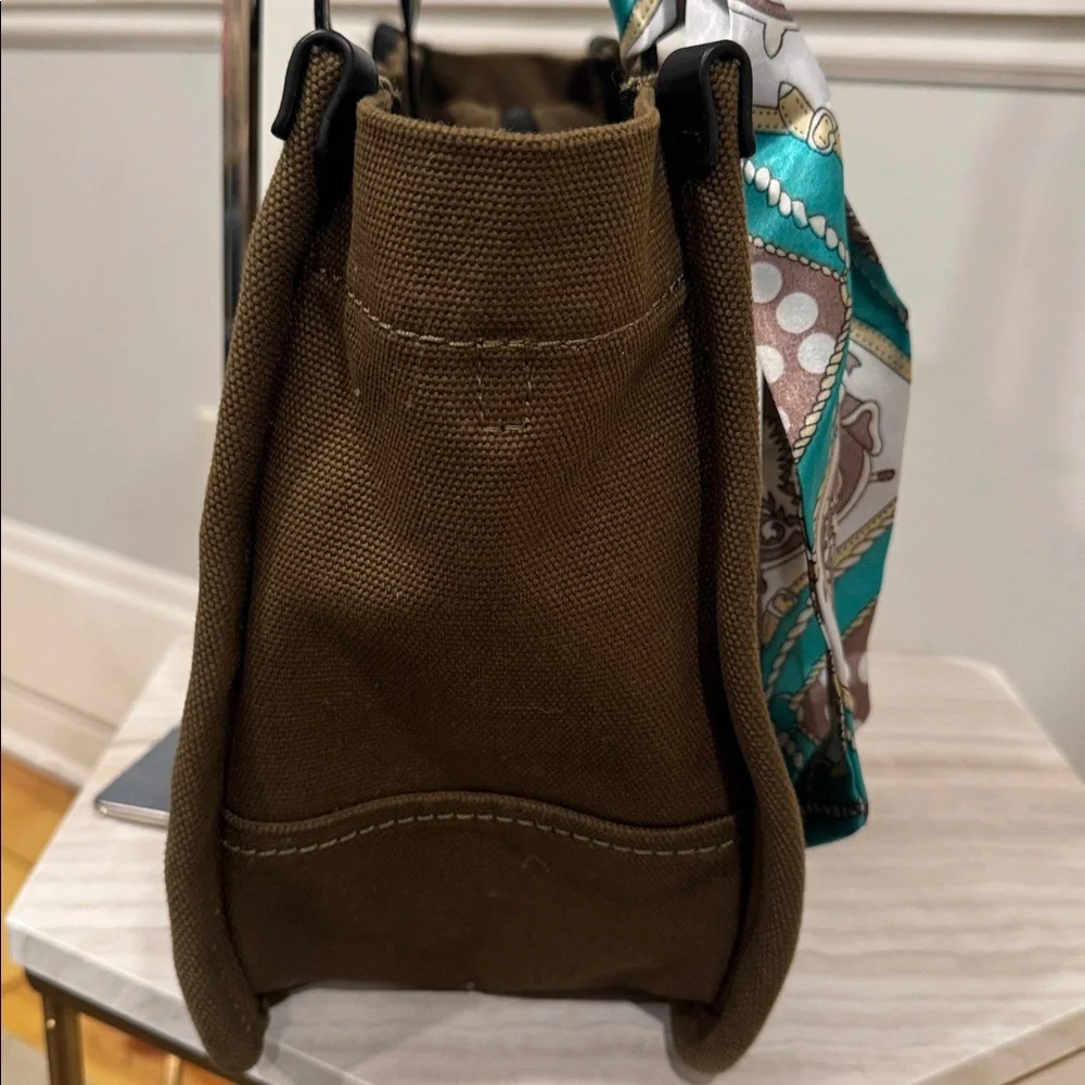 Marc Jacobs Bag Signet Canvas Olive Green Logo Tote - Picture 8 of 17